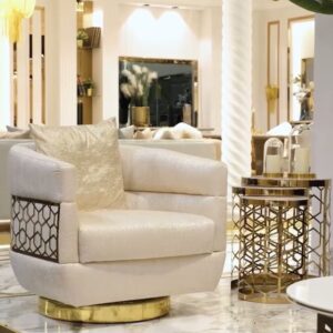 cream accent chair