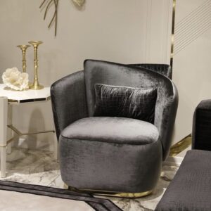 Dubai Accent Chair Black And Gold