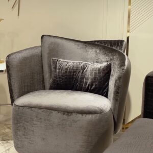 Dubai Accent Chair grey And Gold