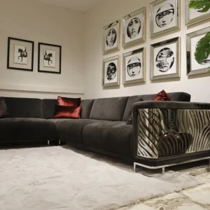 black corner sofa