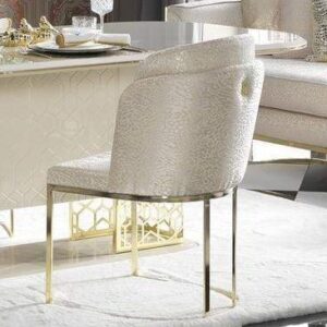 cream and gold dining chair