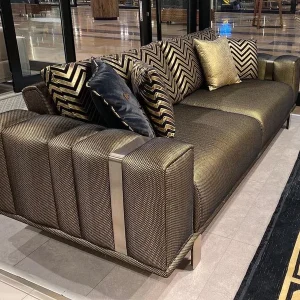 black and gold sofa