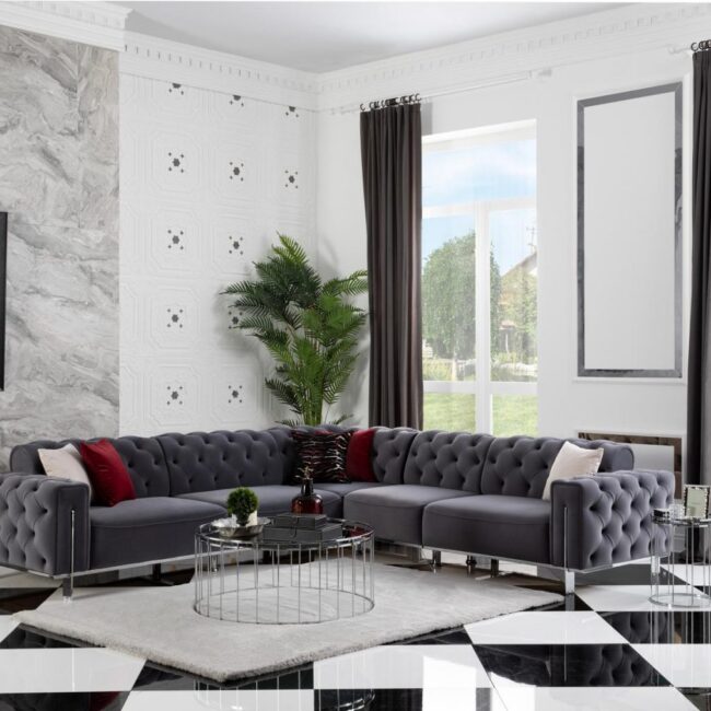 grey corner sofa