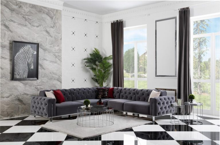 grey corner sofa