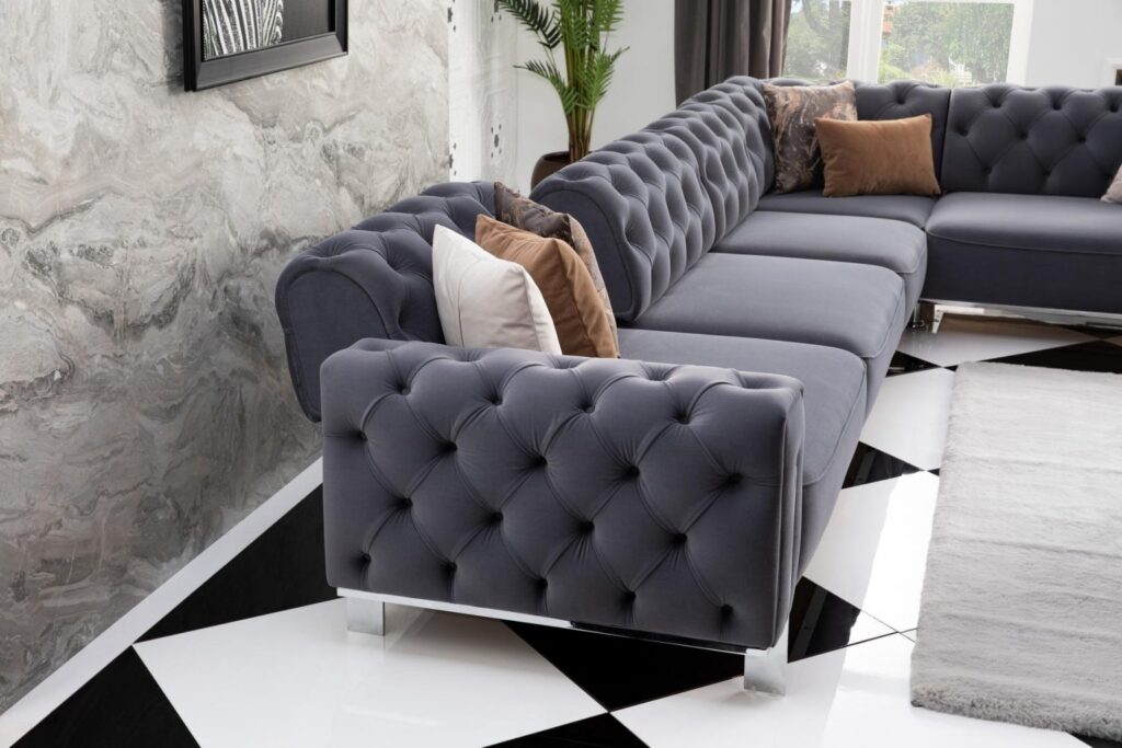 grey corner sofa