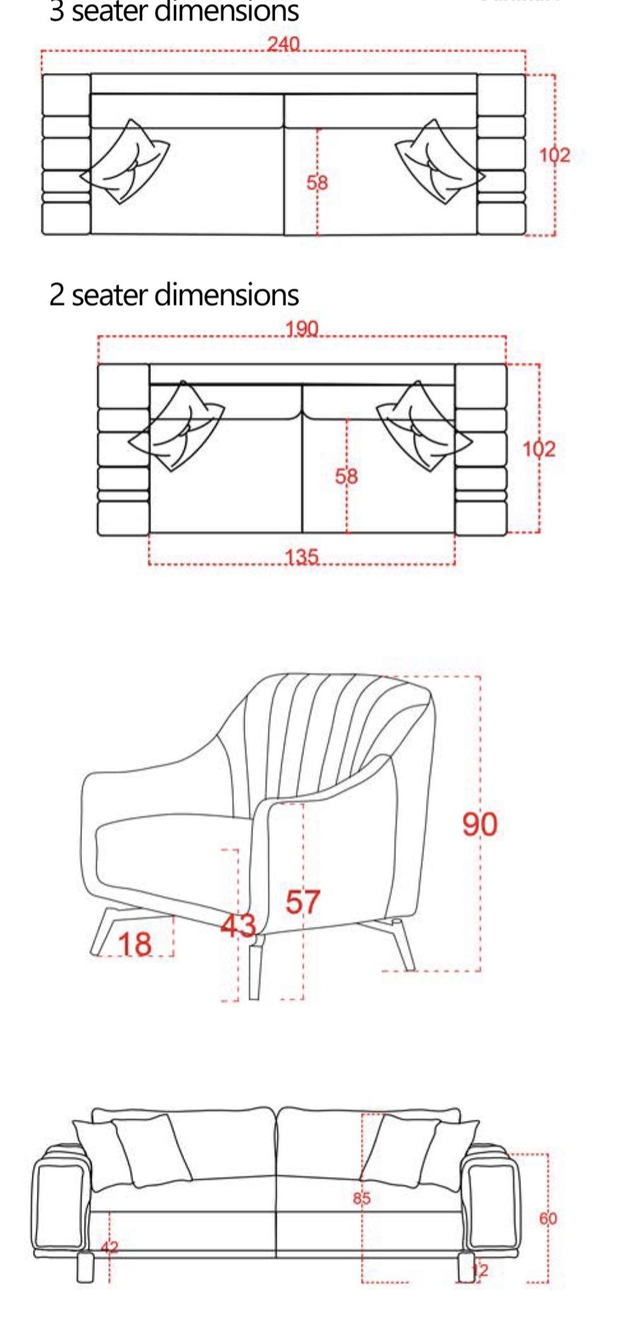 Atlantis Sofa | Luxury Designer Sofa Set Cream And Gold