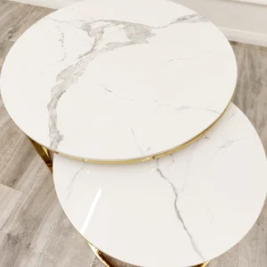 marble coffee table nest