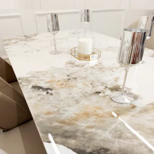 cream marble table