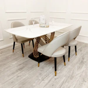 cream marble table