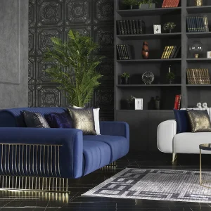 modern sofa navy