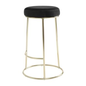 Luxe Bar Stool Black & Gold - Image 6