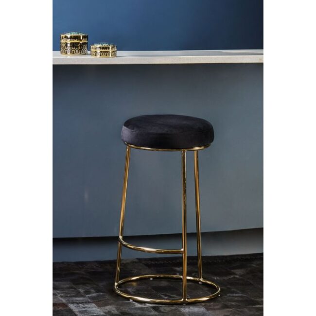 black and gold bar stool