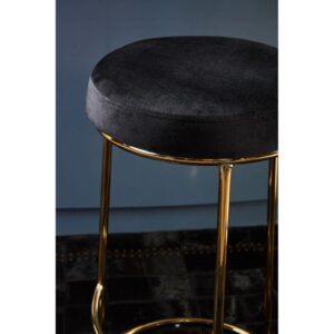 Luxe Bar Stool Black & Gold - Image 3