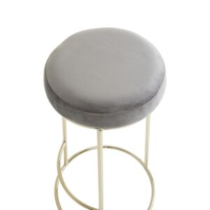 Luxe Grey & Gold Bar Stool - Image 6