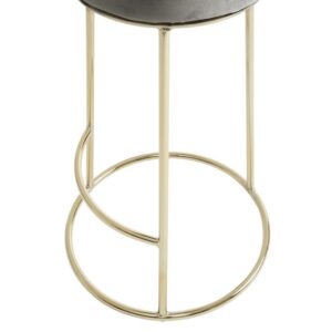 Luxe Grey & Gold Bar Stool - Image 8