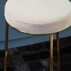 Luxe Bar Stool Cream & Gold - Image 3