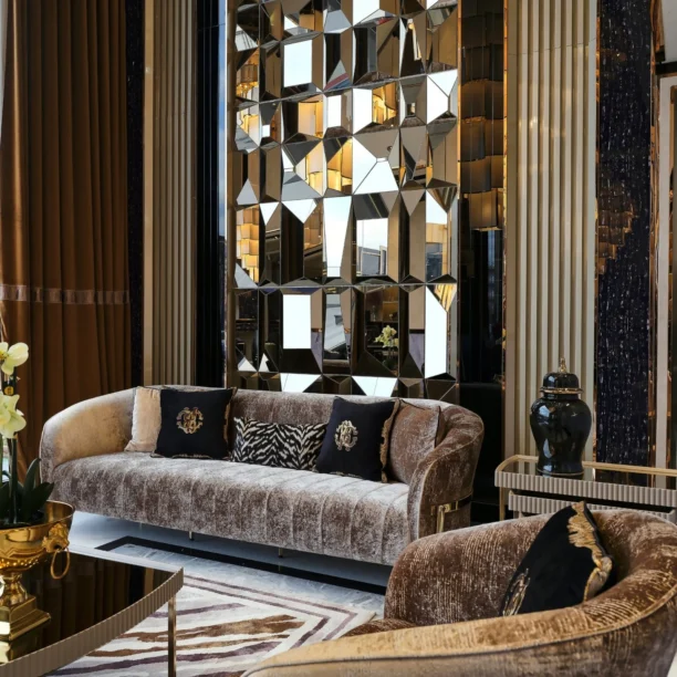 luxury sofa lyon gold