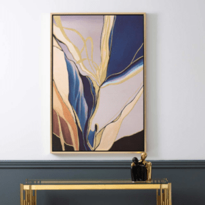 Dark Blue and Gold Framed Abstract Canvas Wall Art is a must-have. The elegance and beauty of this wall art can uplift any interior. Any art lover will proudly incorporate this in interiors.