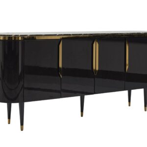 black and gold sideboard