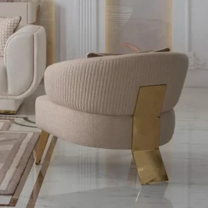 cream and gold luxury armchair