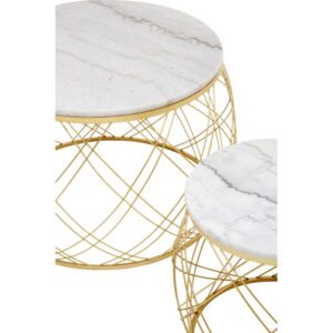 Josie Marble Side Table Nest - Image 5