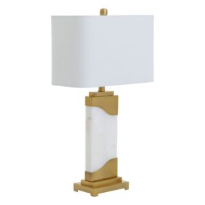 White And Gold Marble Table Lamp - Image 3