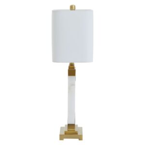 White And Gold Marble Table Lamp - Image 6