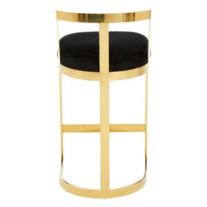 Luxury Bar Stool - Black & Gold - Image 4