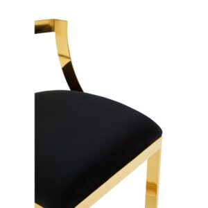 Luxury Bar Stool - Black & Gold - Image 5