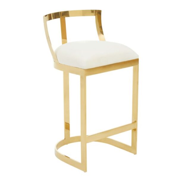 Luxury Bar Stool - Cream & Gold