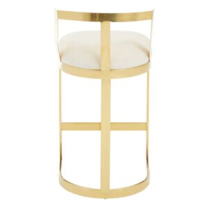 Luxury Bar Stool - Cream & Gold - Image 4