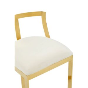 Luxury Bar Stool - Cream & Gold - Image 5