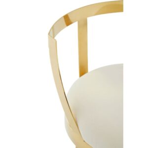 Luxury Bar Stool - Cream & Gold - Image 7