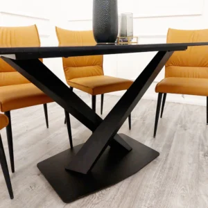 Apollo Black Marble Dining Table - Image 9