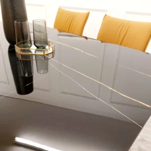 Apollo Black Marble Dining Table - Image 7