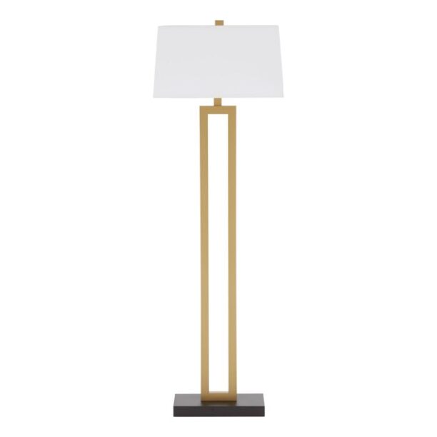 Bronze Floor Lamp With White Shade