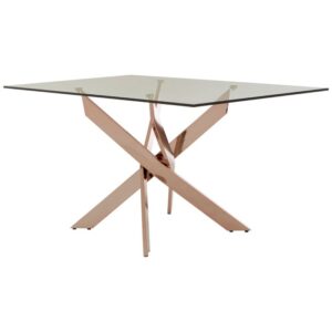 Maria Rose Gold Dining Table - Image 3