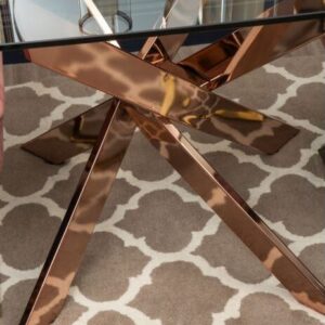 Maria Rose Gold Dining Table - Image 5