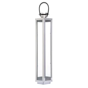 Luxe Chrome Lantern With Leather Handle - Image 2