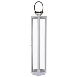 Luxe Chrome Lantern With Leather Handle - Image 4