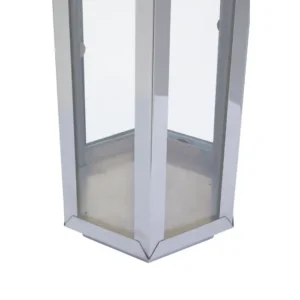 Luxe Chrome Lantern With Leather Handle - Image 7