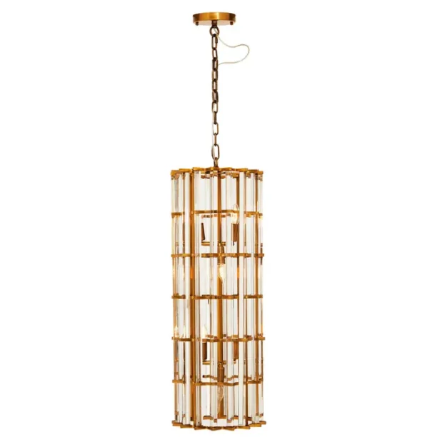 Astella Vertical Brass Chandelier