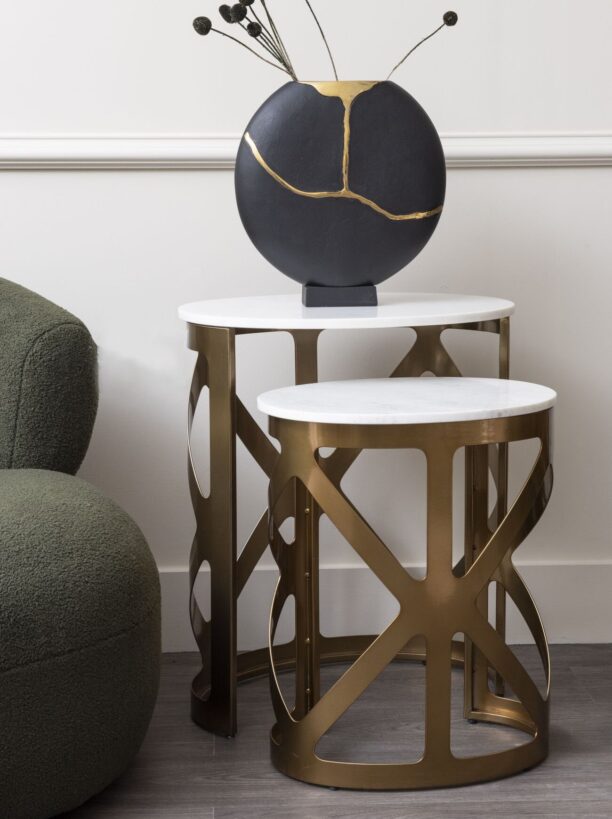 Manhattan Marble Side Table Nest