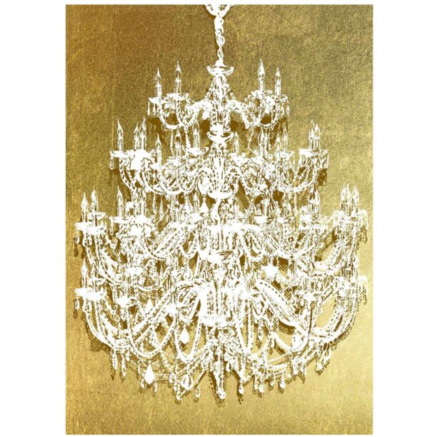 Chandelier Gold Foiled Canvas