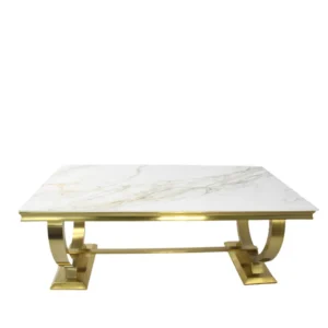 Ariana Gold Marble Dining Table - Image 5