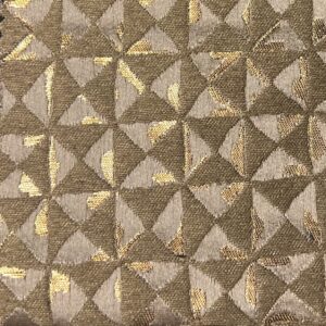 Mink Metallic Gold Geometric Fabric Sofa