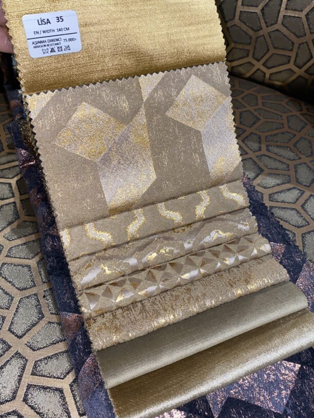 Gold x Beige Metallic Fabric Samples