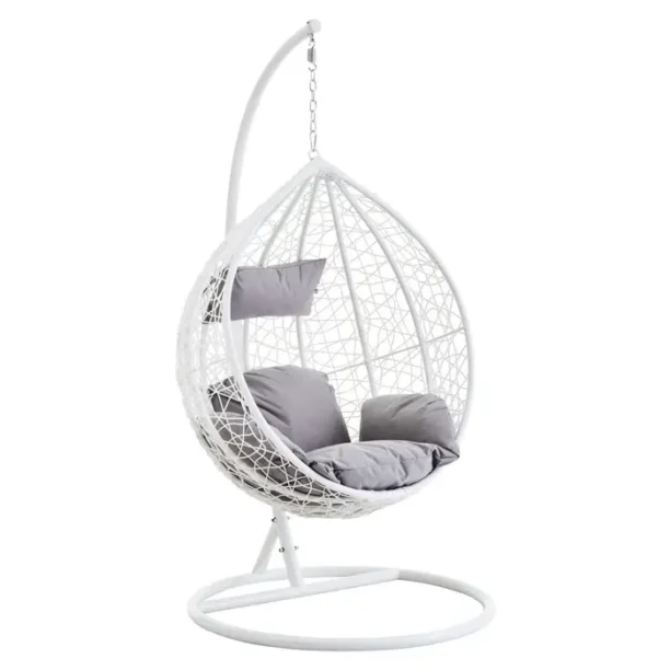 Goa Grey And White Egg Chair