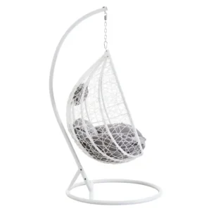 Goa Grey And White Egg Chair - Image 4