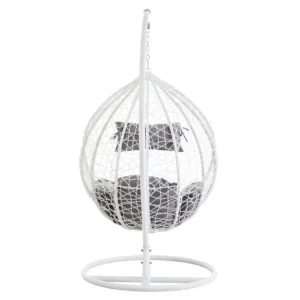 Goa Grey And White Egg Chair - Image 5